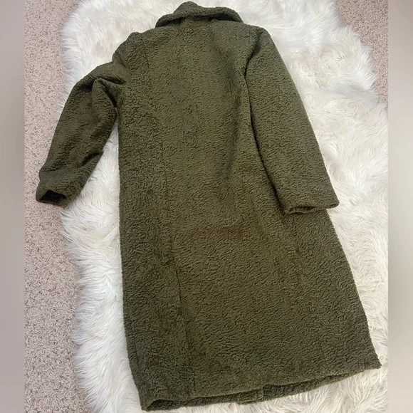 NWT American Eagle Outfitters Olive Teddy Jacket - Picture 4 of 8